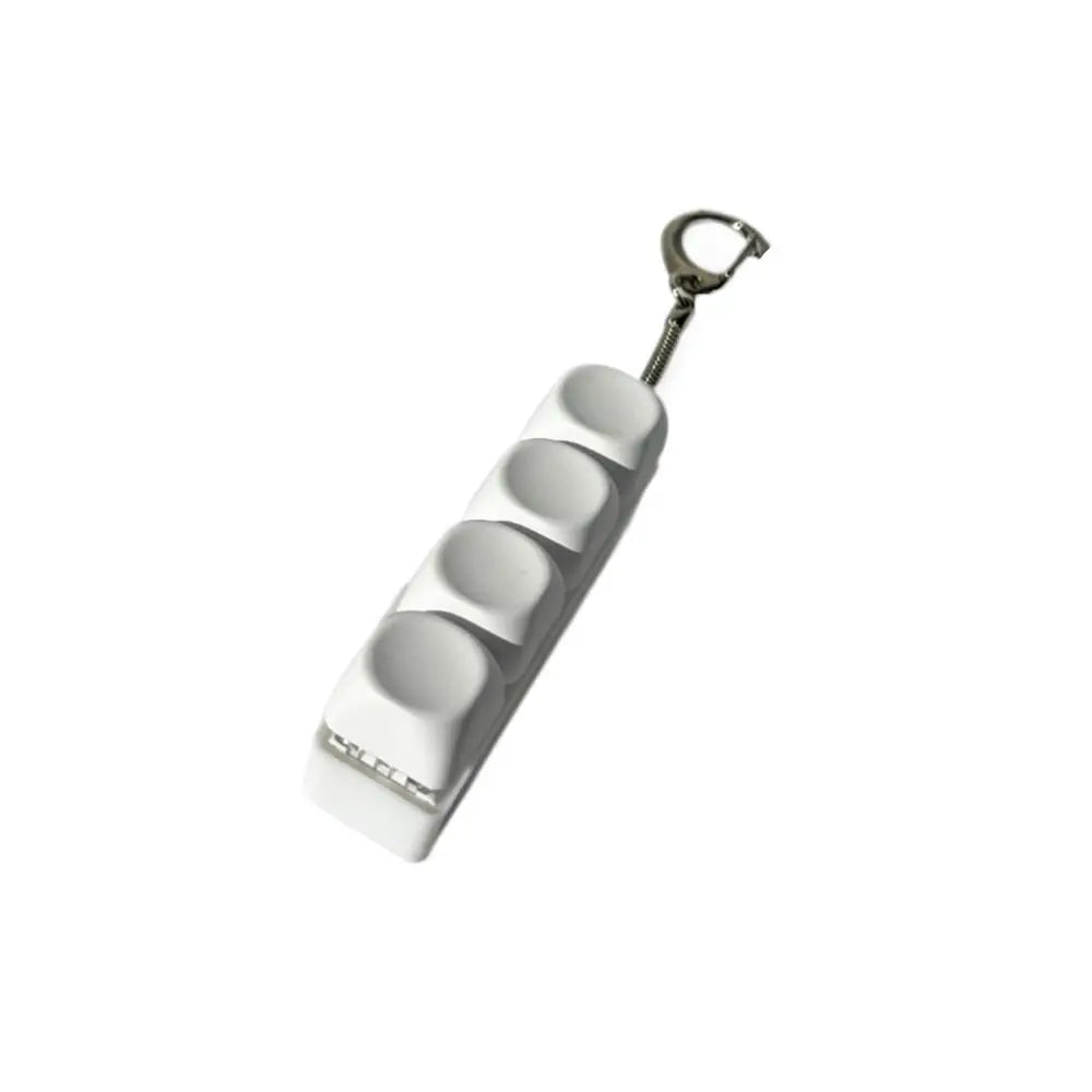 Relaxing DIY Keyboard Fidget Keychain Keycap Keys Button Finger Keyboard Cap 4/9Keys Relief Stress Clicker Toy Adult