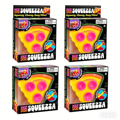 NeeDoh Squeezza Pizza Sensory Stress Relief Squeeze Toy Soft Decompression Fidget Toy For Anxiety Relief Kids Adults Gifts