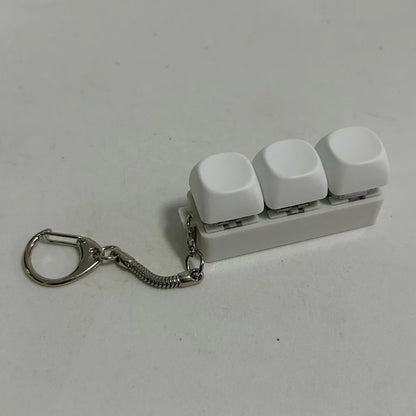 Relaxing DIY Keyboard Fidget Keychain Keycap Keys Button Finger Keyboard Cap 4/9Keys Relief Stress Clicker Toy Adult