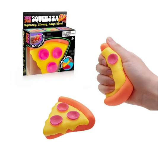 NeeDoh Squeezza Pizza Sensory Stress Relief Squeeze Toy Soft Decompression Fidget Toy For Anxiety Relief Kids Adults Gifts