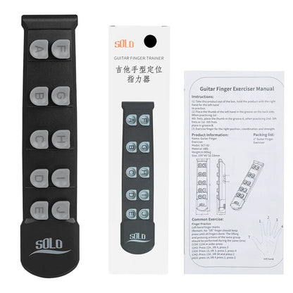 Guitar Finger Exerciser for Beginners - Power Chord Conversion Trainer Hand Strength Practice Accessory for Ukulele & Bass
