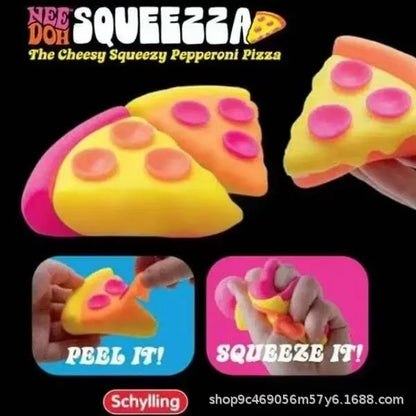 NeeDoh Squeezza Pizza Sensory Stress Relief Squeeze Toy Soft Decompression Fidget Toy For Anxiety Relief Kids Adults Gifts
