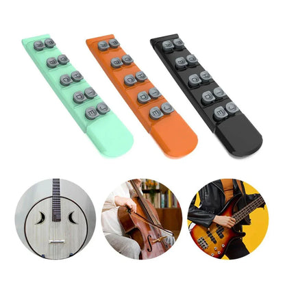 Guitar Finger Exerciser for Beginners - Power Chord Conversion Trainer Hand Strength Practice Accessory for Ukulele & Bass