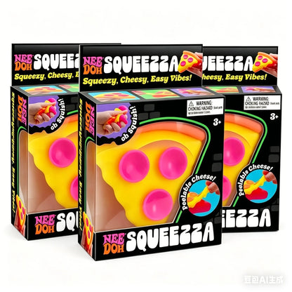 NeeDoh Squeezza Pizza Sensory Stress Relief Squeeze Toy Soft Decompression Fidget Toy For Anxiety Relief Kids Adults Gifts