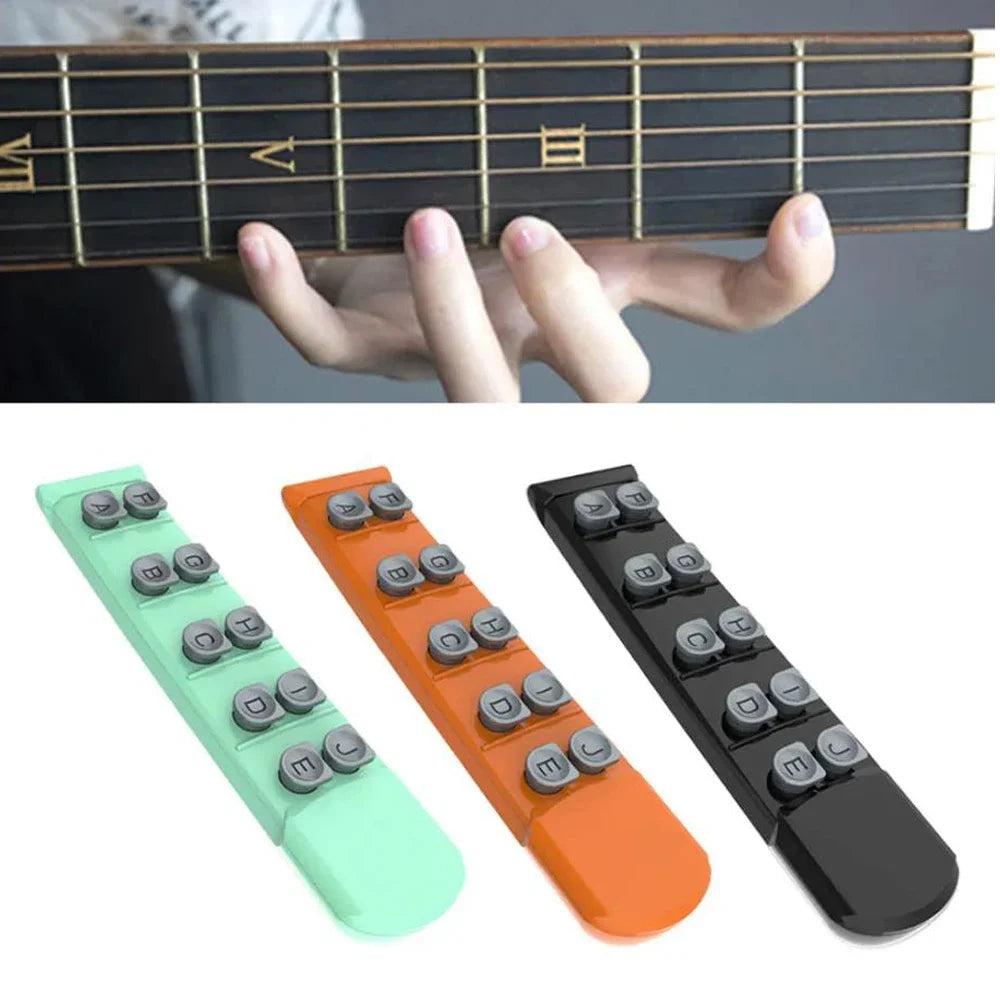 Guitar Finger Exerciser for Beginners - Power Chord Conversion Trainer Hand Strength Practice Accessory for Ukulele & Bass