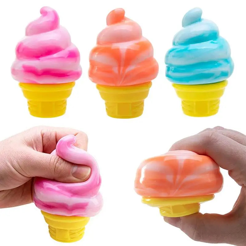 Ice Cream Squeeze Toy Anti-Anxiety Stretchy Slow Rising Creative Sensory Toy Stress Relief Squeeze Object