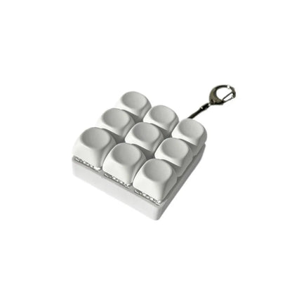 Relaxing DIY Keyboard Fidget Keychain Keycap Keys Button Finger Keyboard Cap 4/9Keys Relief Stress Clicker Toy Adult